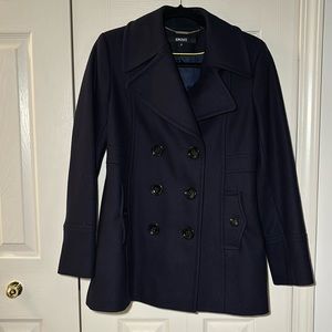 NWOT DKNY Navy Pea Coat